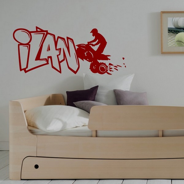 Voorbeeld van de muur stickers: Ilan Graffiti Quad
